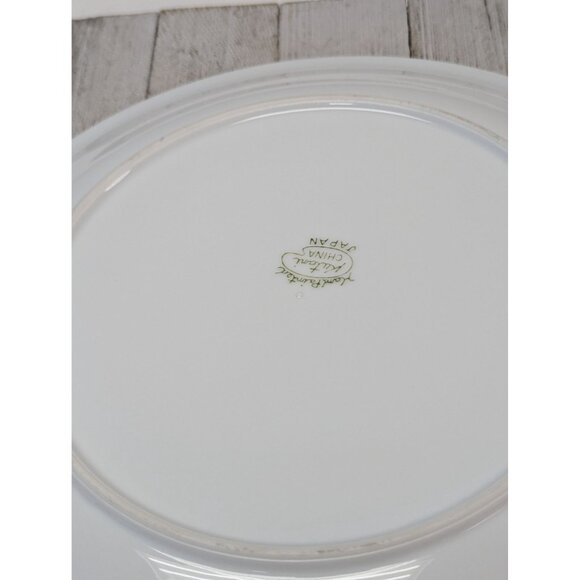 Vintage Kutani Set 2 Dinner Plates 10 1/2" White Silver Gray Bursts Japan - Picture 6 of 7